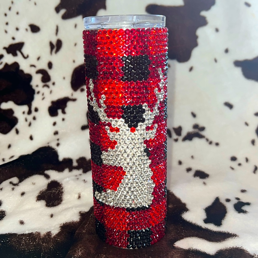 Buffalo plaid/deer rhinestone Tumblr